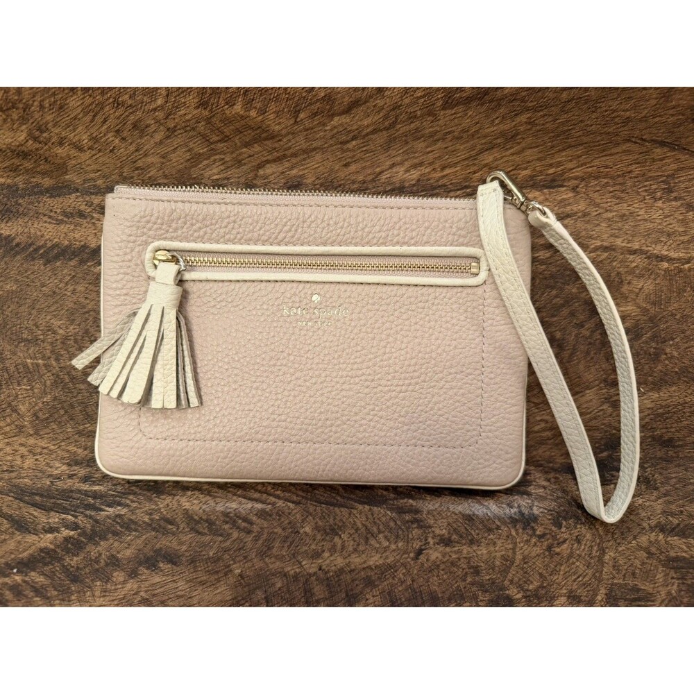 Kate Spade Tinie Chester Street Wristlet Wallet Rose Cloud Cement NWT